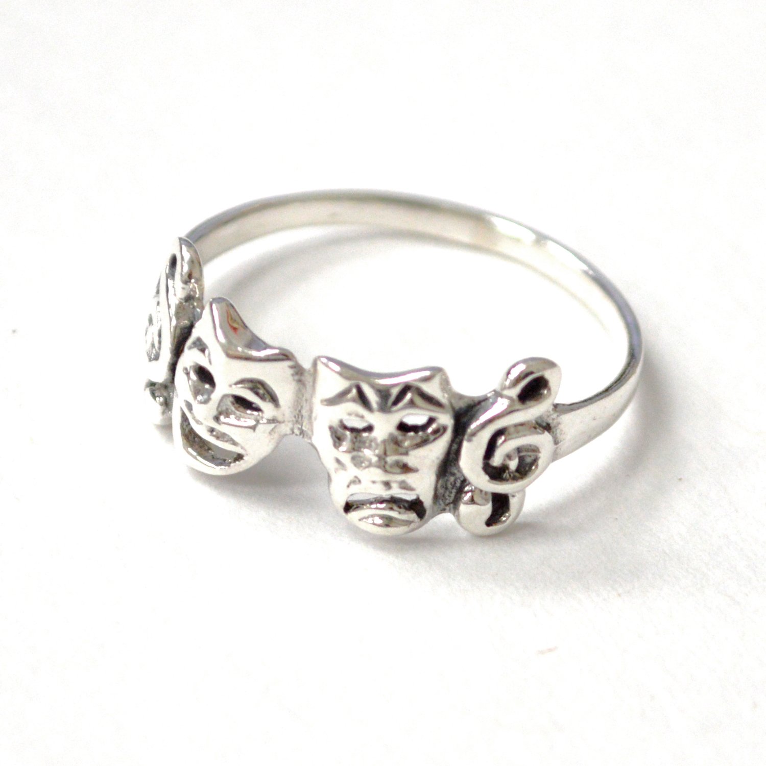 Comedy Tragedy Sterling Silver Ring 51-3073