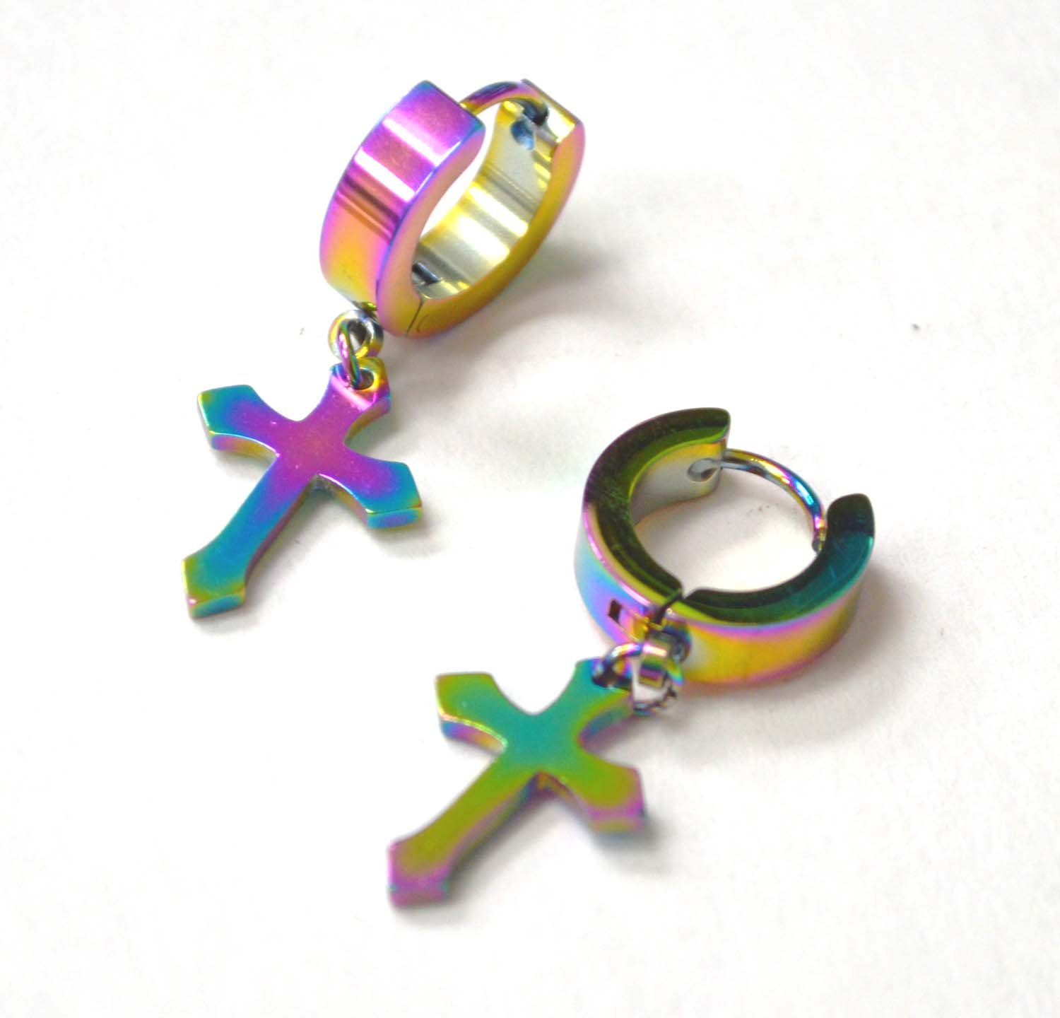 Dangling Cross Rainbow Huggies 83-626Rbw-5