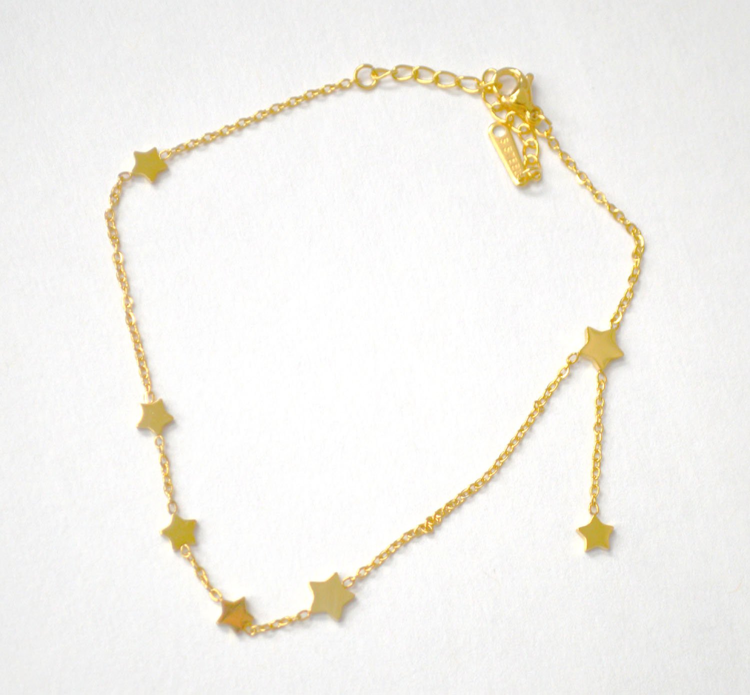 Stars Gold IP Plated Link Anklet 82-238G
