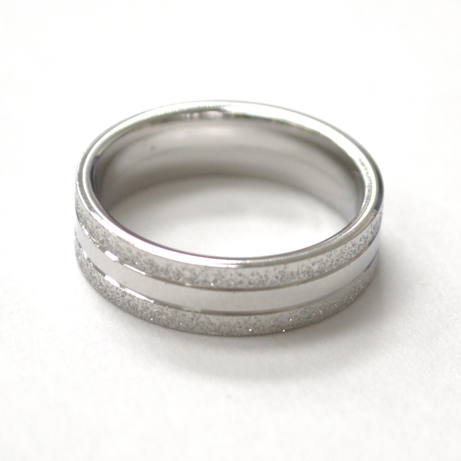Shimmer Finished Stainless Steel Ring 81-1722S