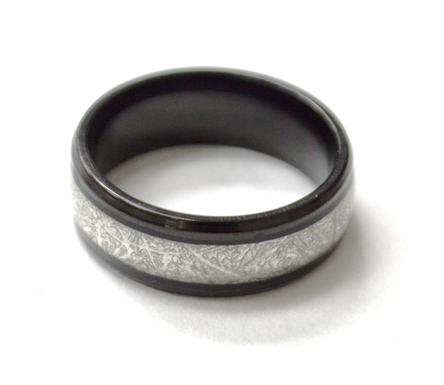 2 Tone Black Plated Stainless Steel Ring 81-1635B
