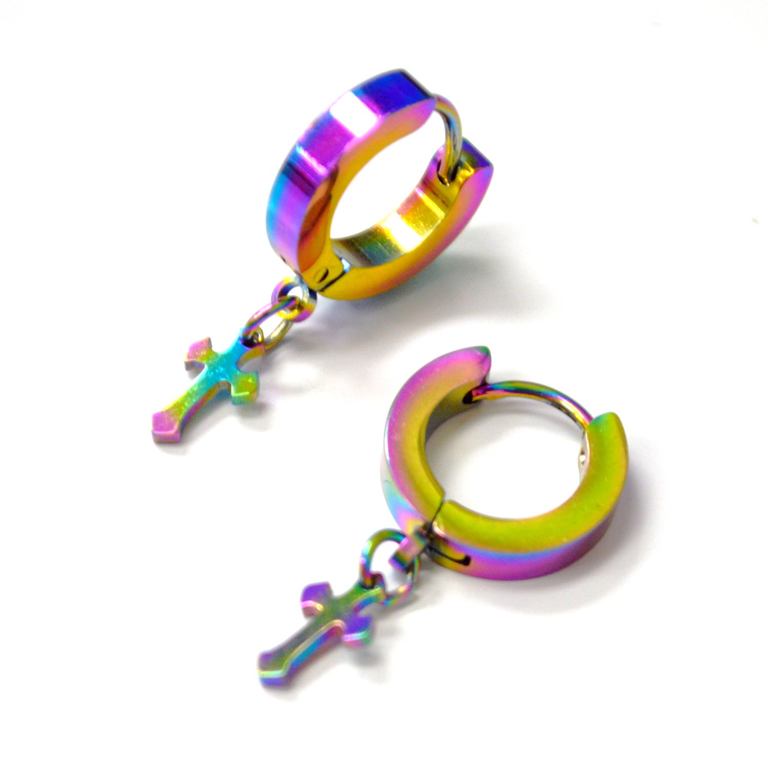 Dangling Cross Rainbow Huggies 83-950-Rbw-2