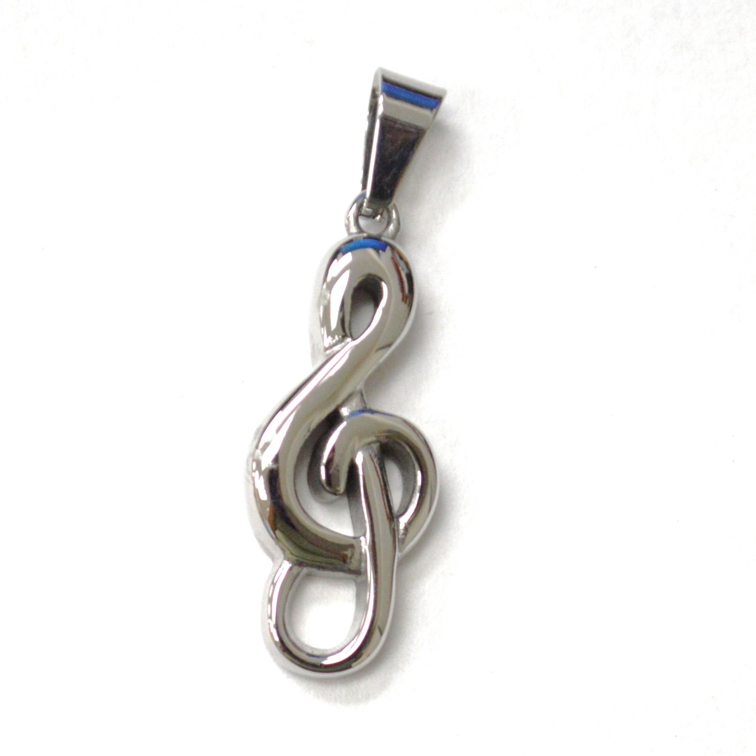 G Clef Musical Note Stainless Steel Pendant 86-3070S
