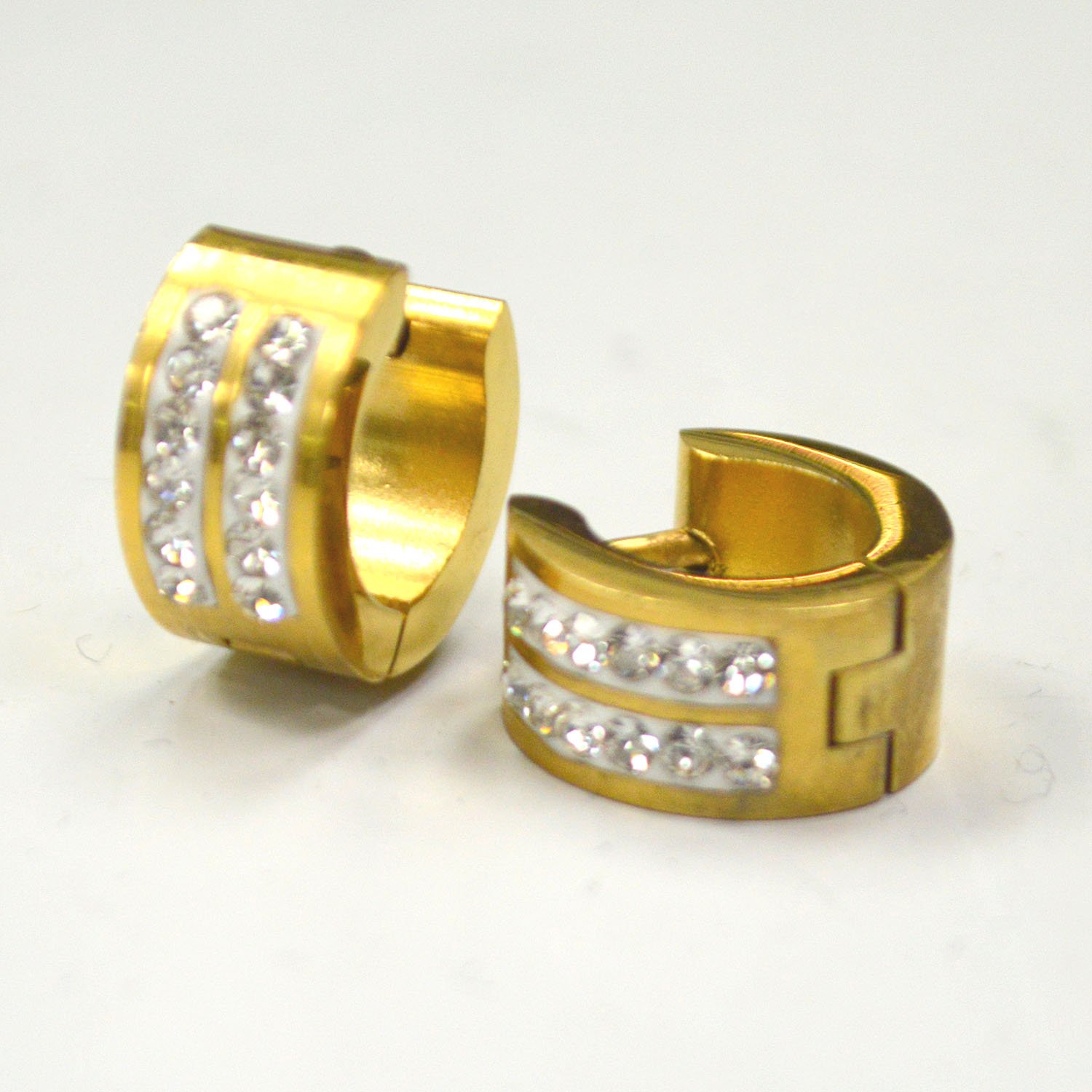 Gold IP Plated Huggie Earrings 83-765G