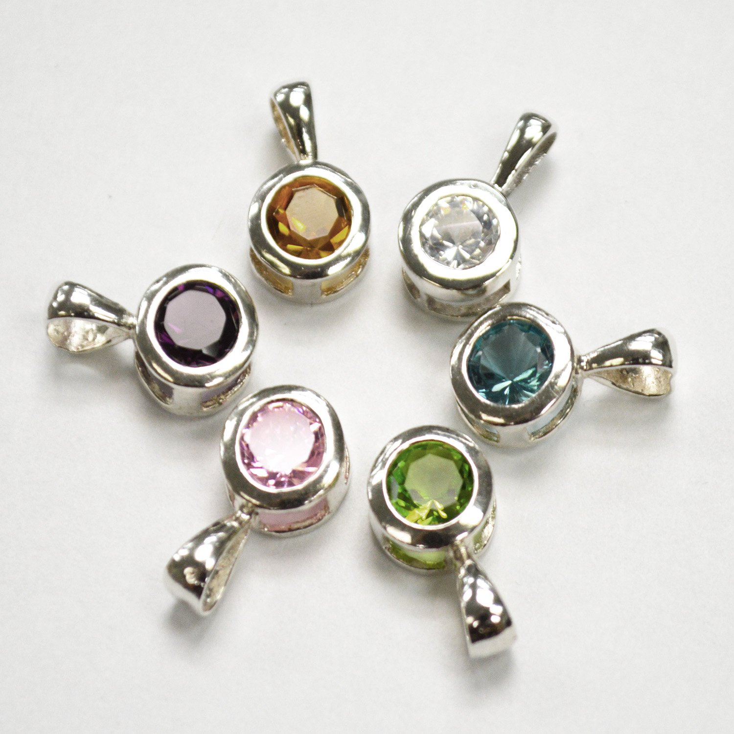 CZ Stone Pendant Sterling Silver 562002