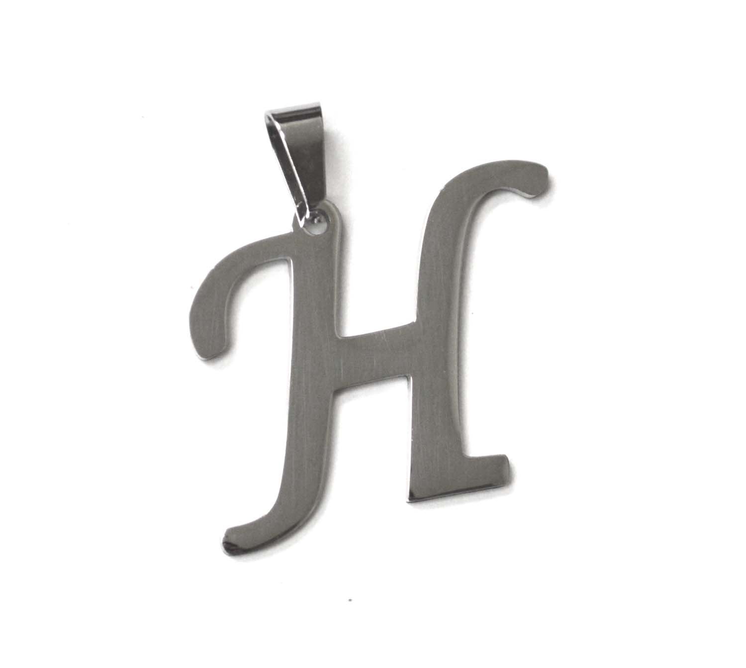 H Initial Pendant Stainless Steel 86-695S-H