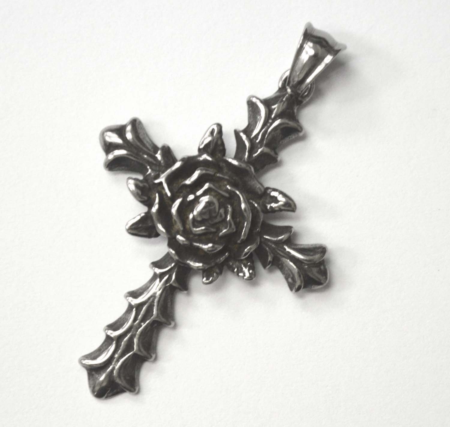 Cross with Rose Pendant 86-2382