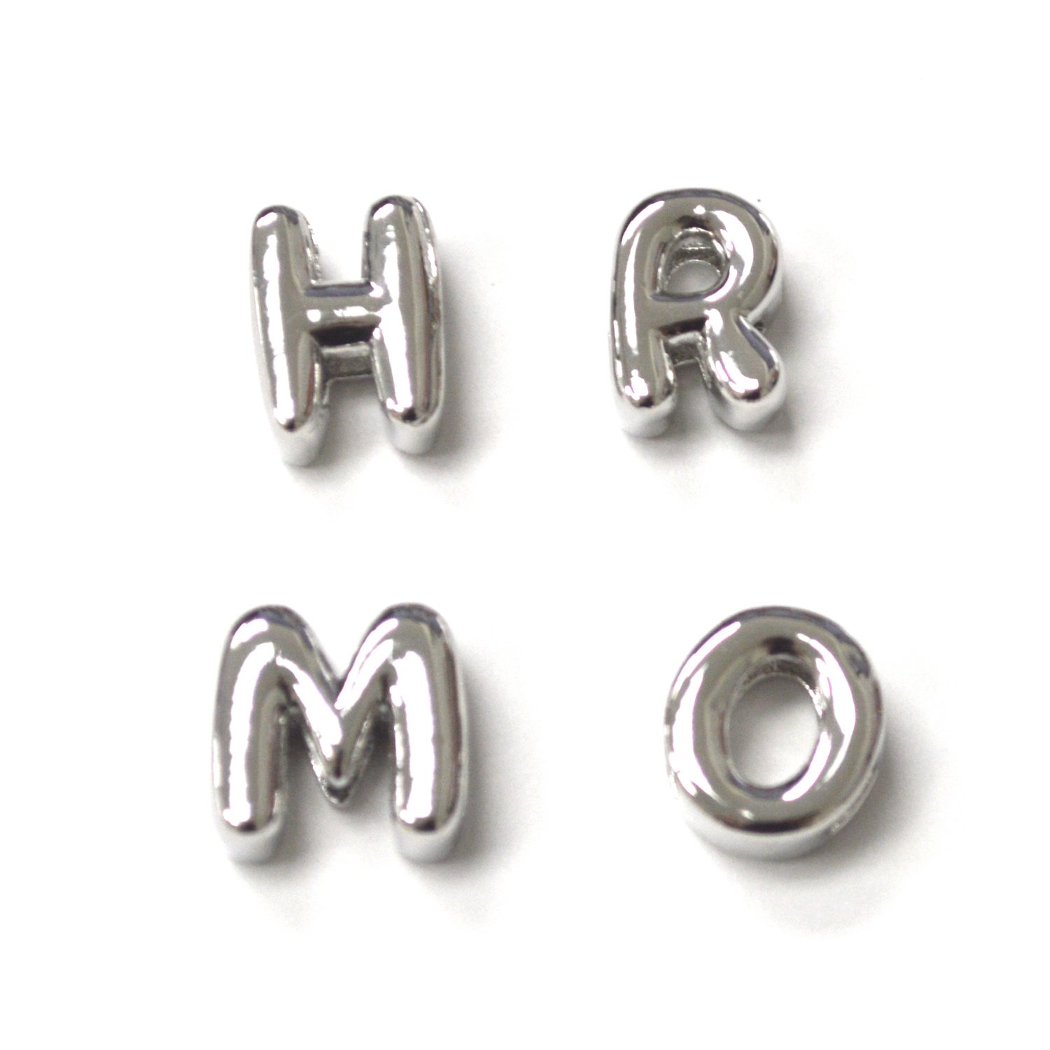 Initials Laminated Silver Plated Pendant 86-3112S