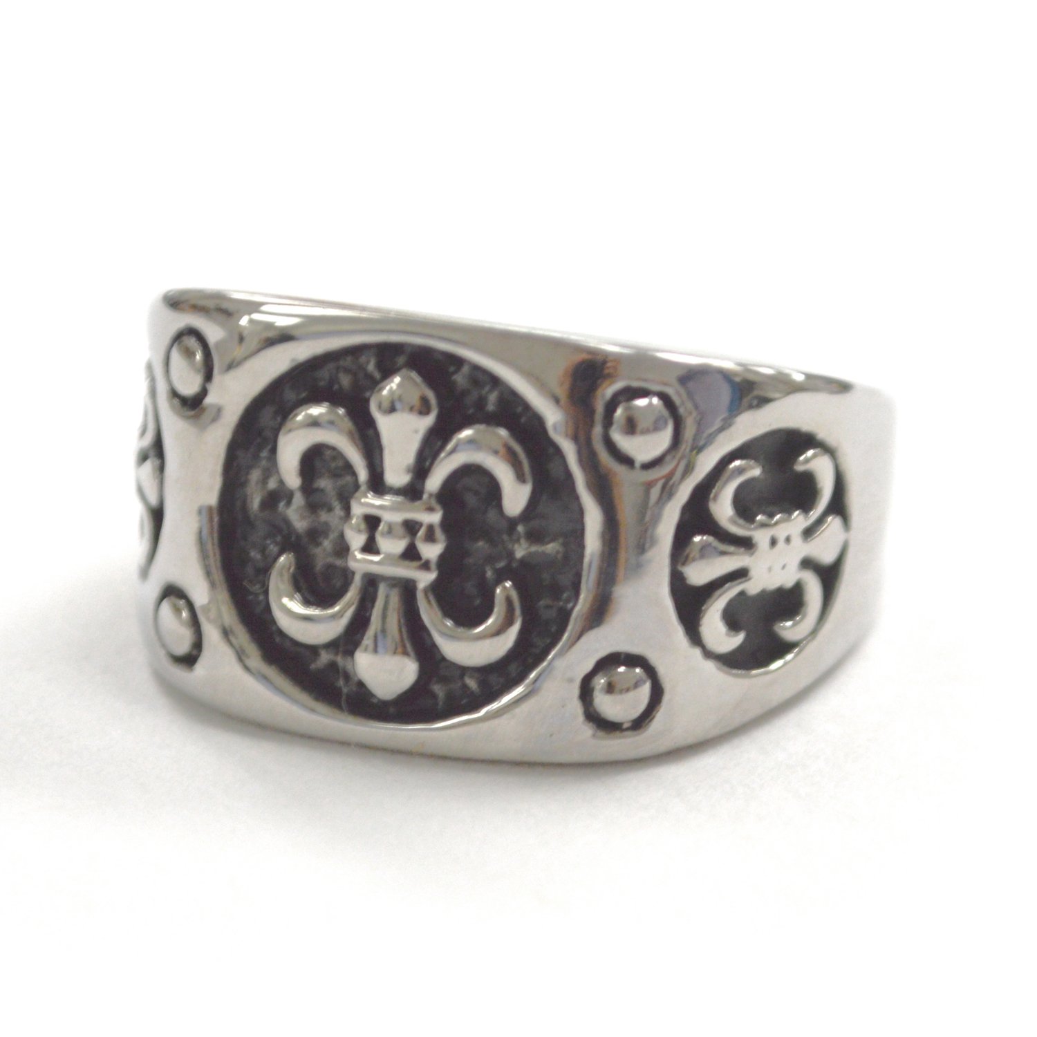 Fleur De Lis Stainless Steel Ring 81-905