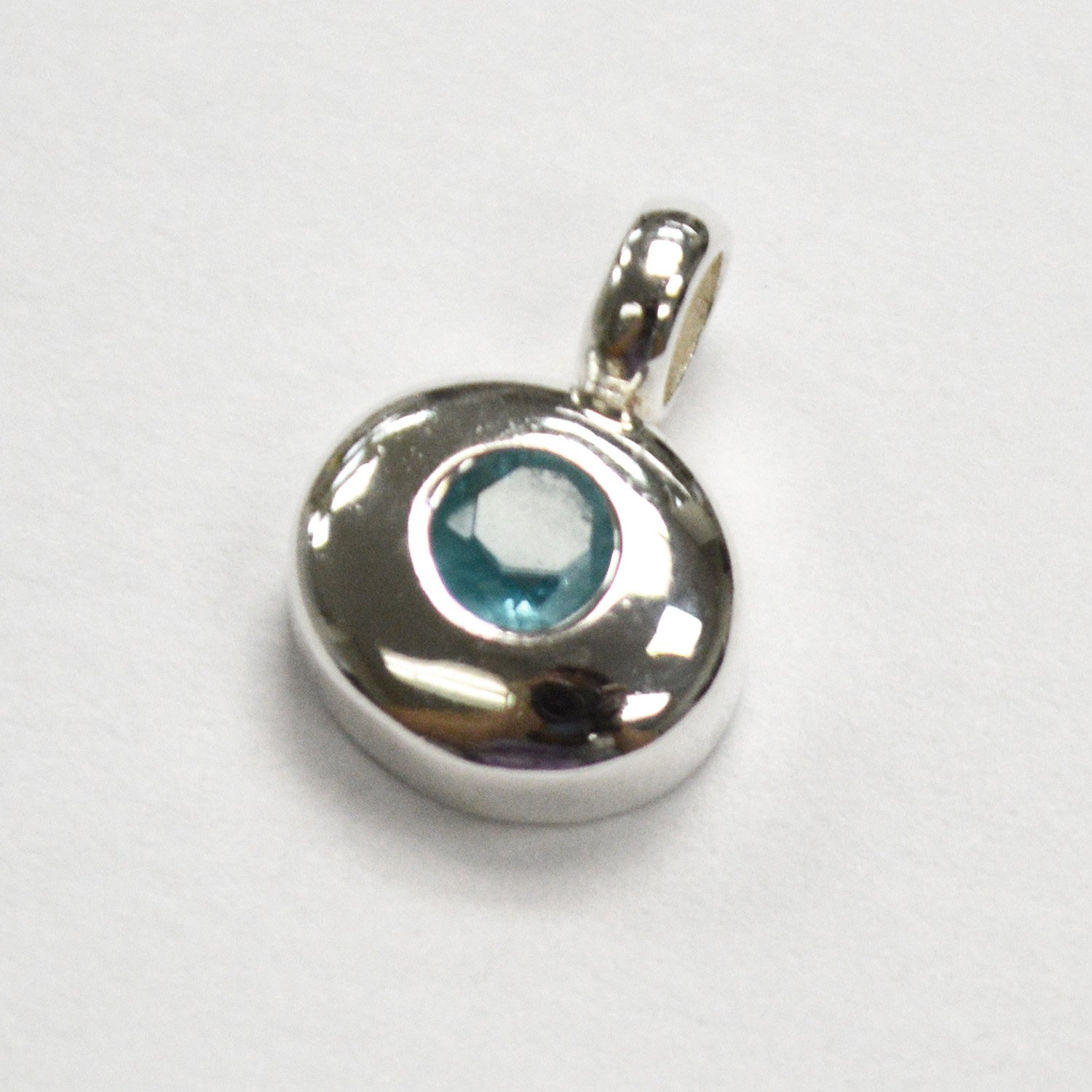 CZ Stone Pendant Sterling Silver 56-2239