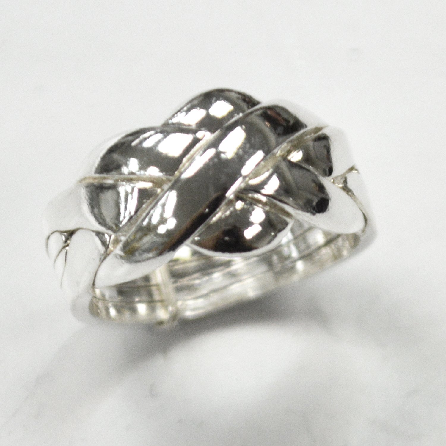 4 Band Puzzle Ring Sterling Silver 51-1031