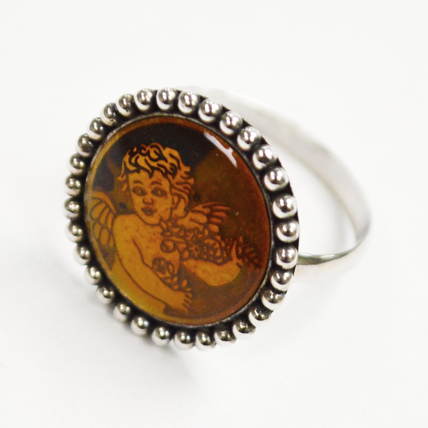 Angel Mood Ring Sterling Silver 51-3038