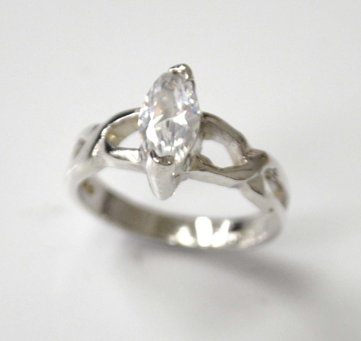 CZ Stone Ring Sterling Silver 51-2067