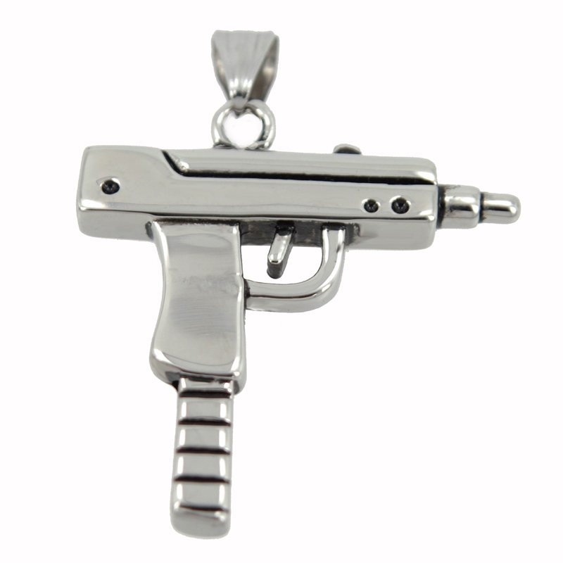 Uzi Gun Stainless Steel Pendant  86-1866S