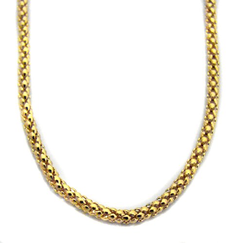 1.9mm Popcorn Gold IP Plated Chains 85-178G-1.9