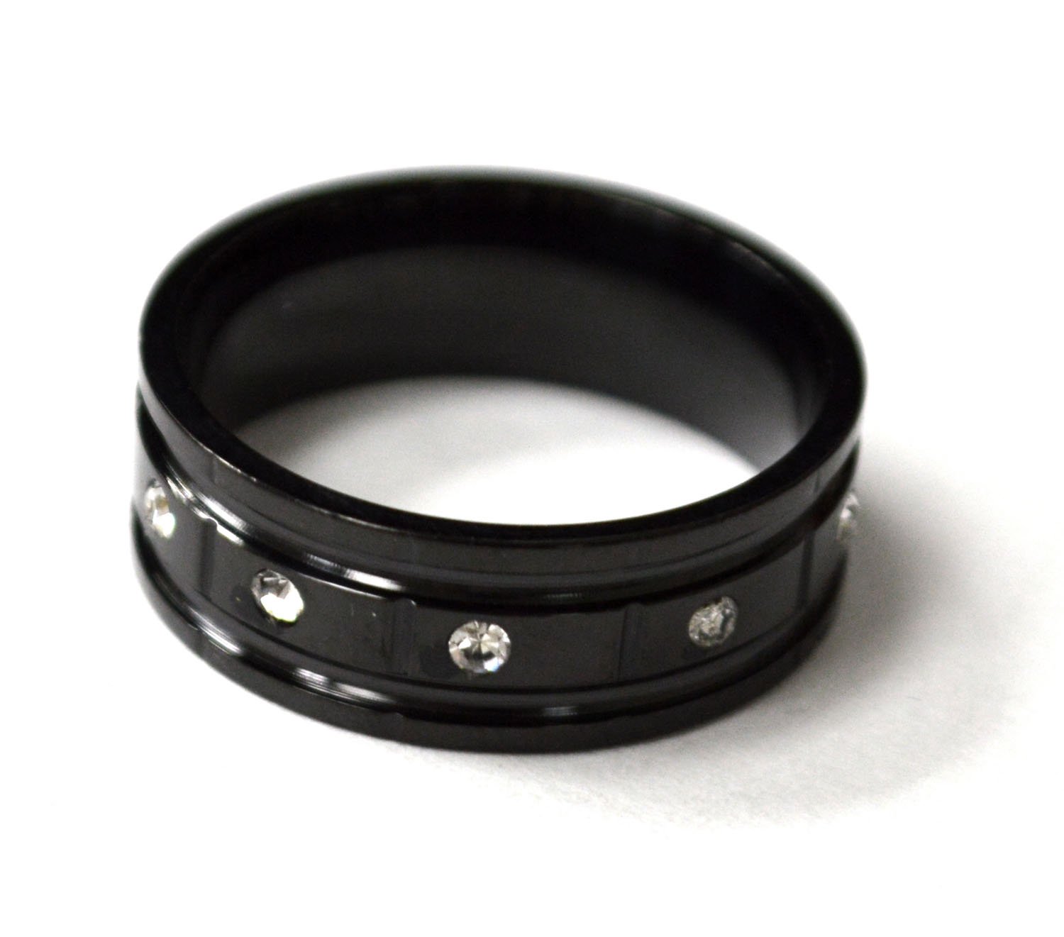 Black Plated Stainless Steel Ring 81-1643B