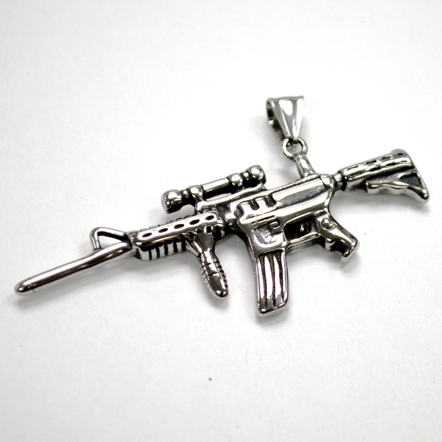 Rifle Stainless Steel Pendant 86-2292S-1