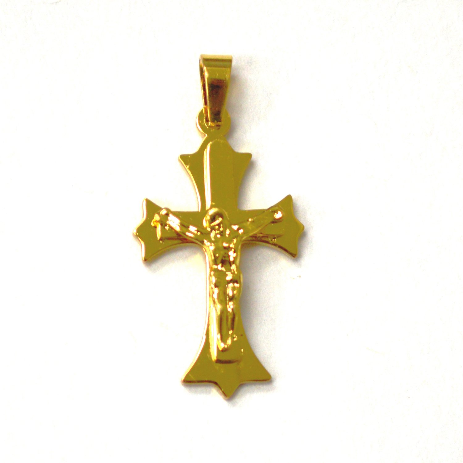 Crucifix Gold IP Plated Pendant 86-3135G