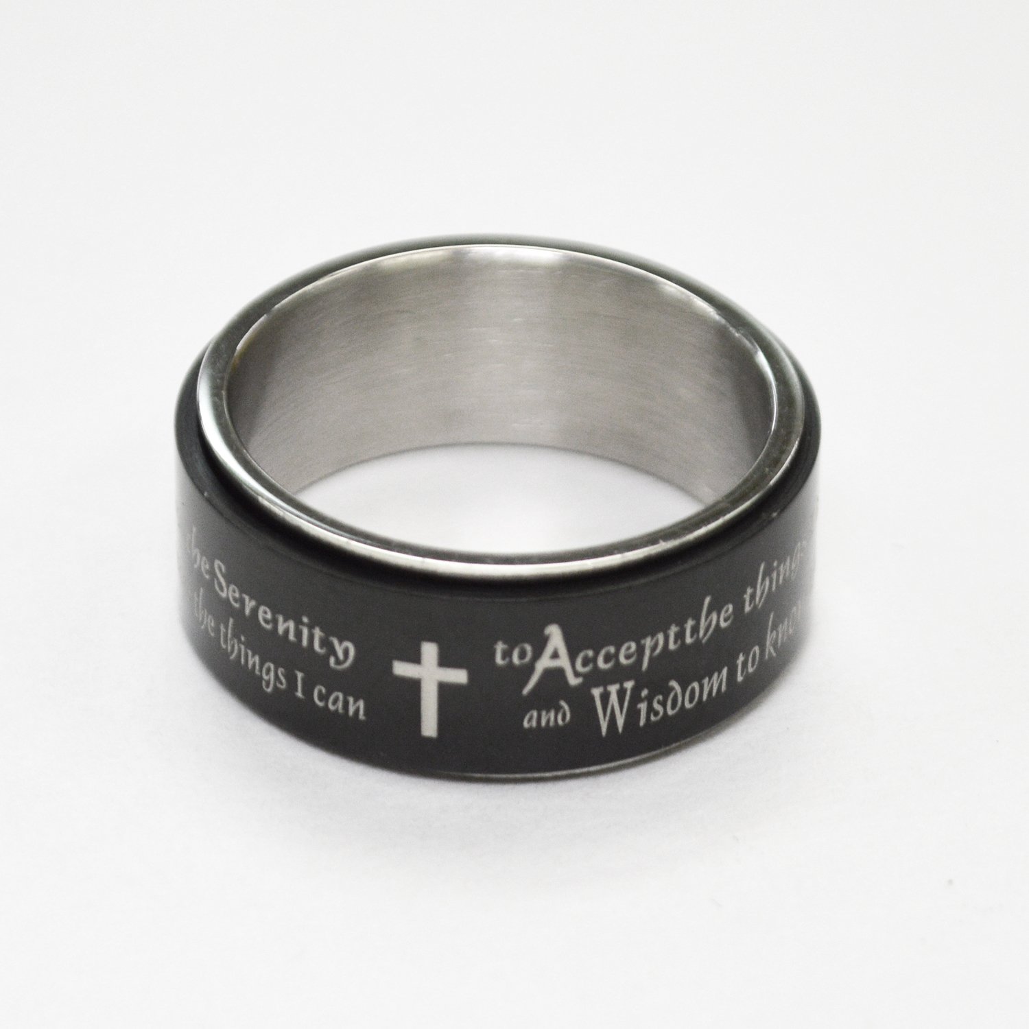 Serenity Black Plated Spinner Ring 81-1404