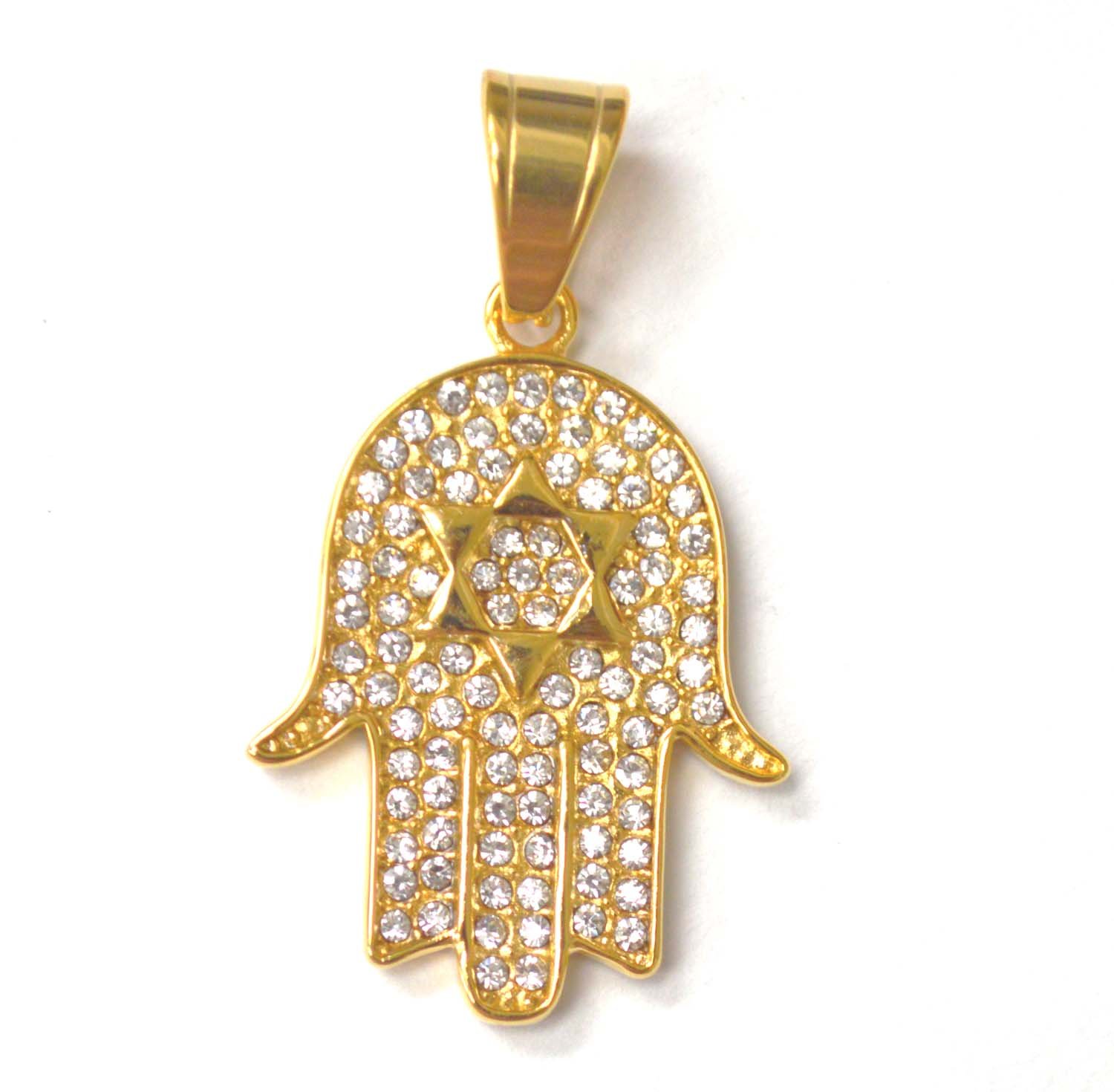 Hamza Gold IP Plated Pendant 86-2585G