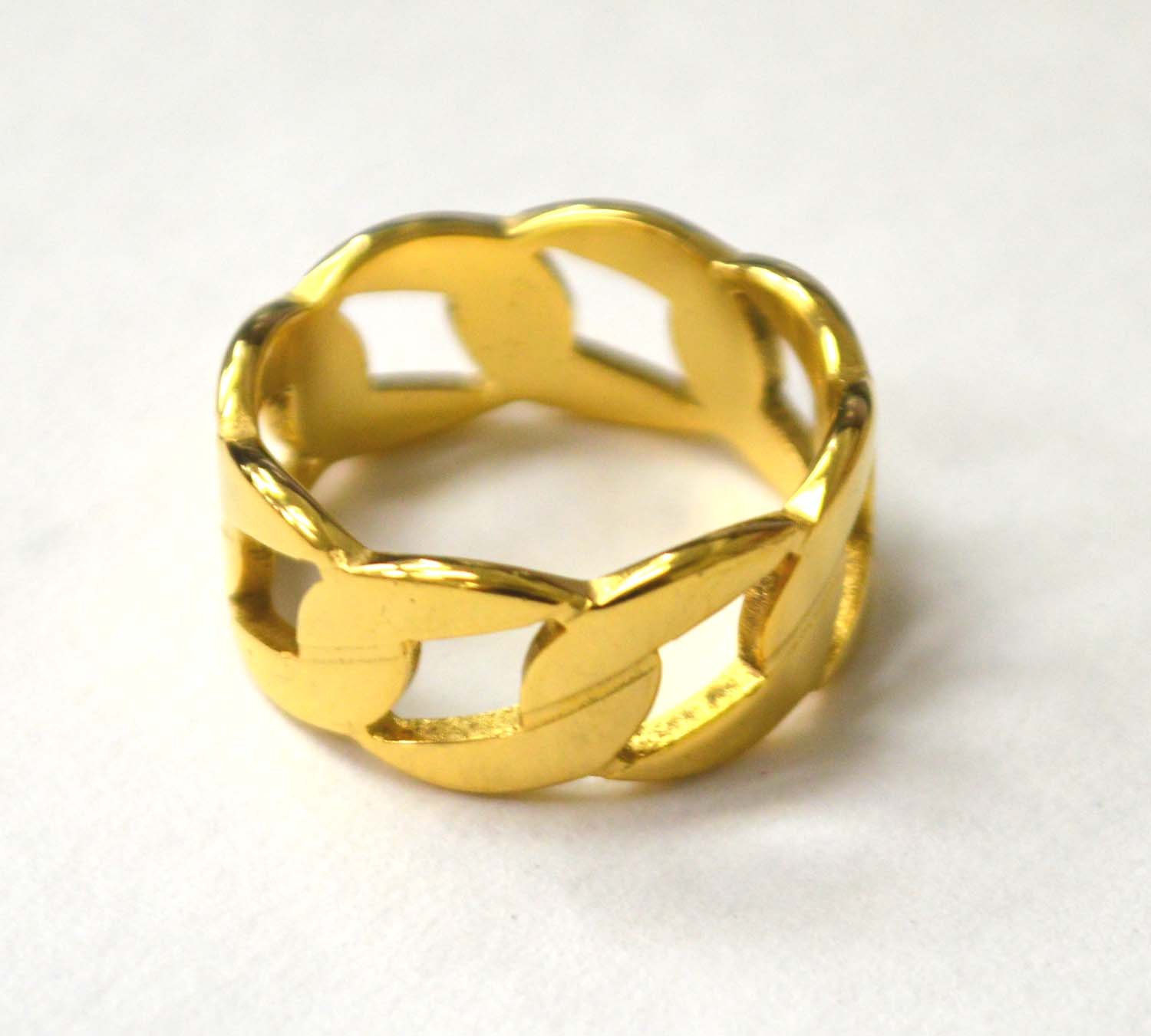 Gold Plated Link Ring 81-1395G