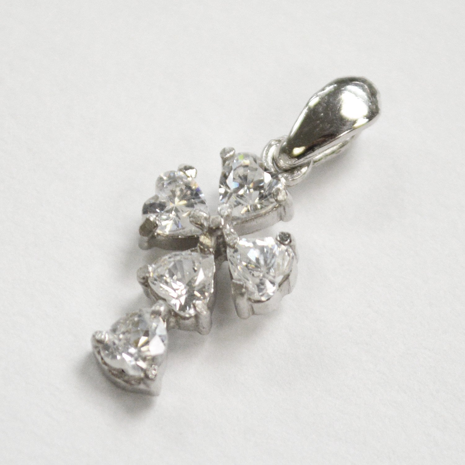 CZ Stone Pendant Sterling Silver 562095