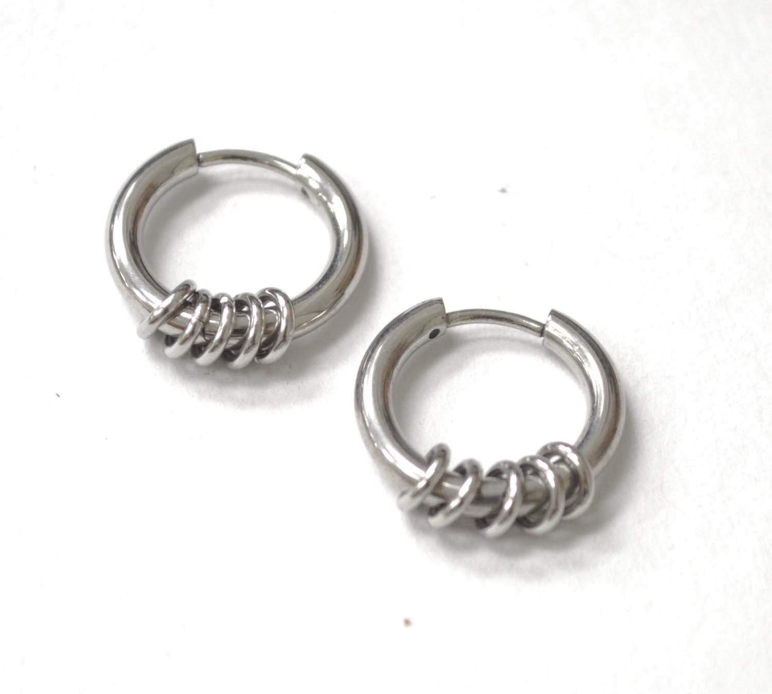Hoops Earrings Stainless Steel  83-730S-2