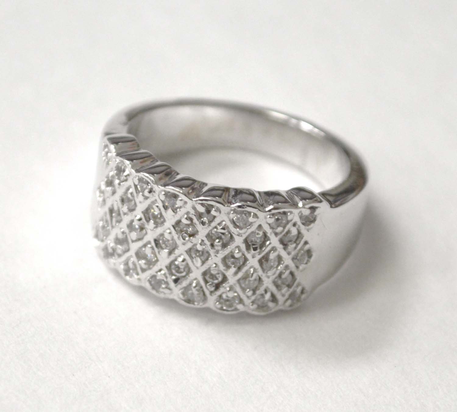 CZ Stone Ring Sterling Silver 51-2005