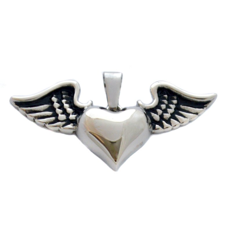 Winged Heart Pendant (40x19mm)