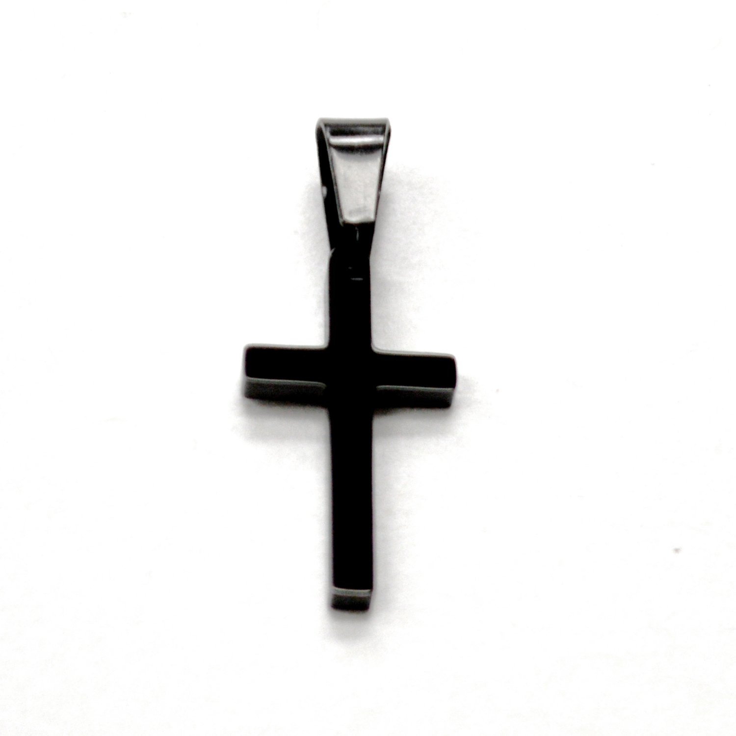Plain Cross Black Plated Pendant 86-879B