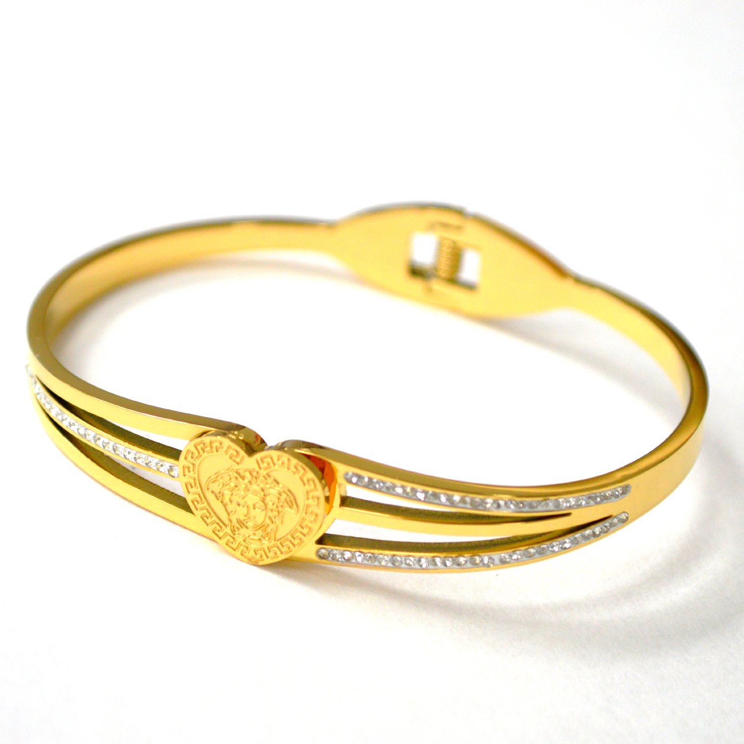 Designer Inspired Gold IP Plated Bangle 84-1979G
