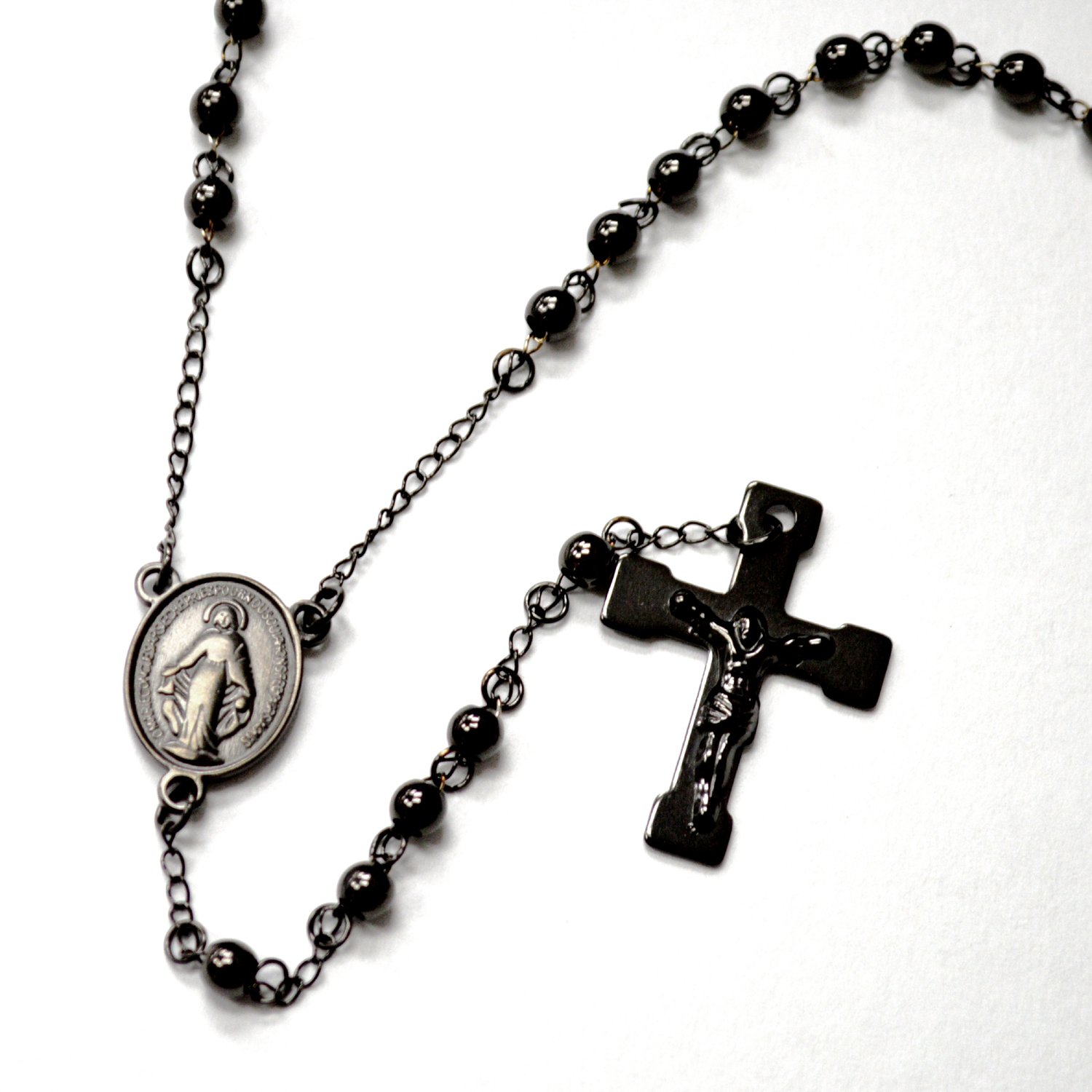 5mm Black Plated Rosary 87-36B-5