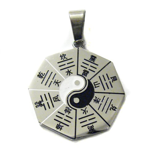 Ying and Yang Stainless Steel Pendant 86-1154