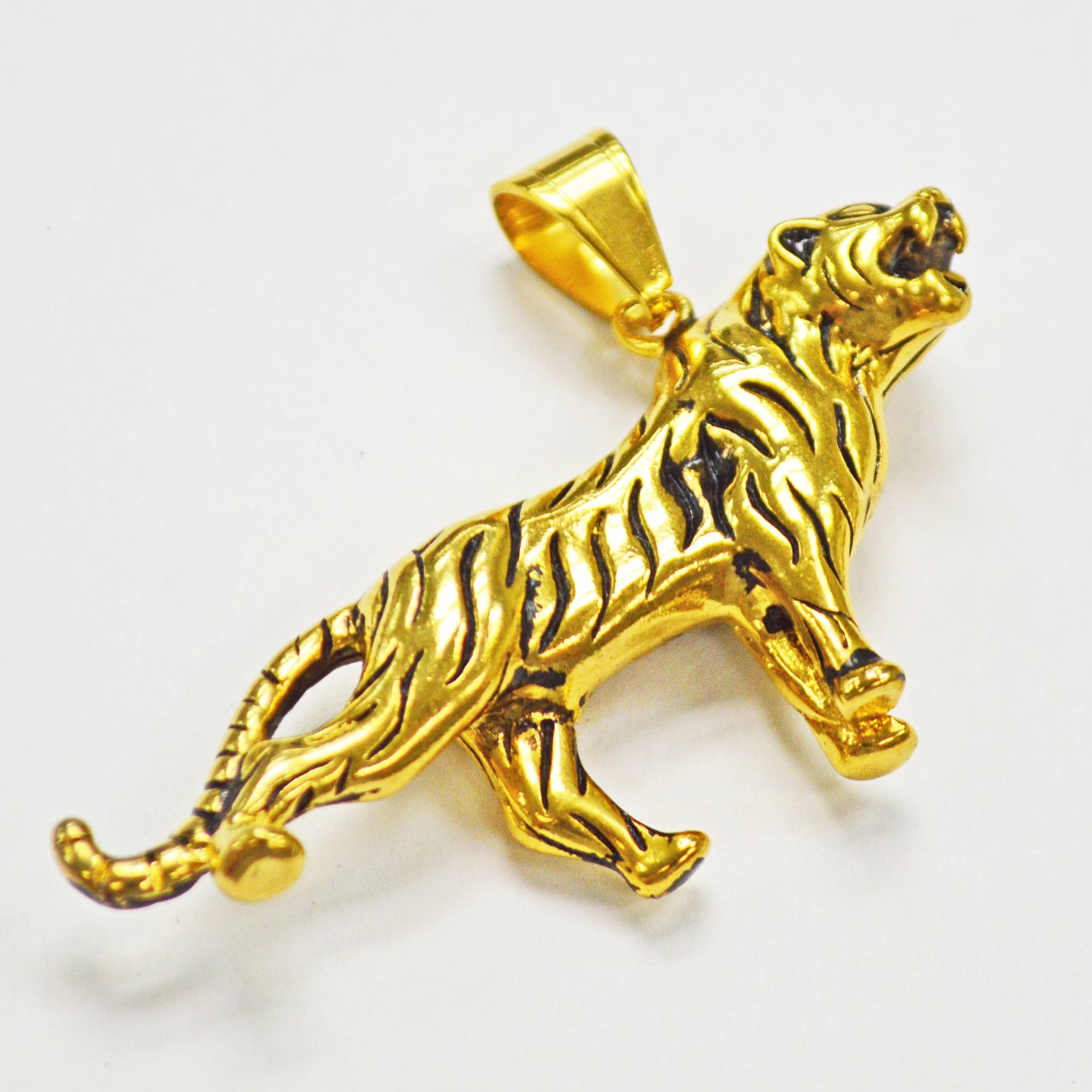 Tiger Gold IP Plated Pendant