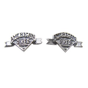 Biker Stud Earring Sterling Silver 53-5026