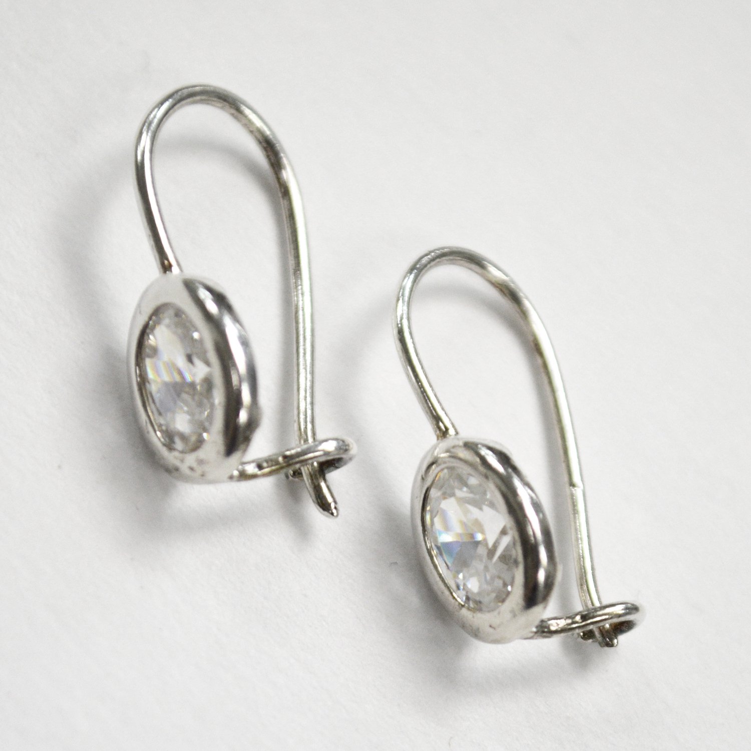 CZ Stone Sterling Silver Earrings 53-3021