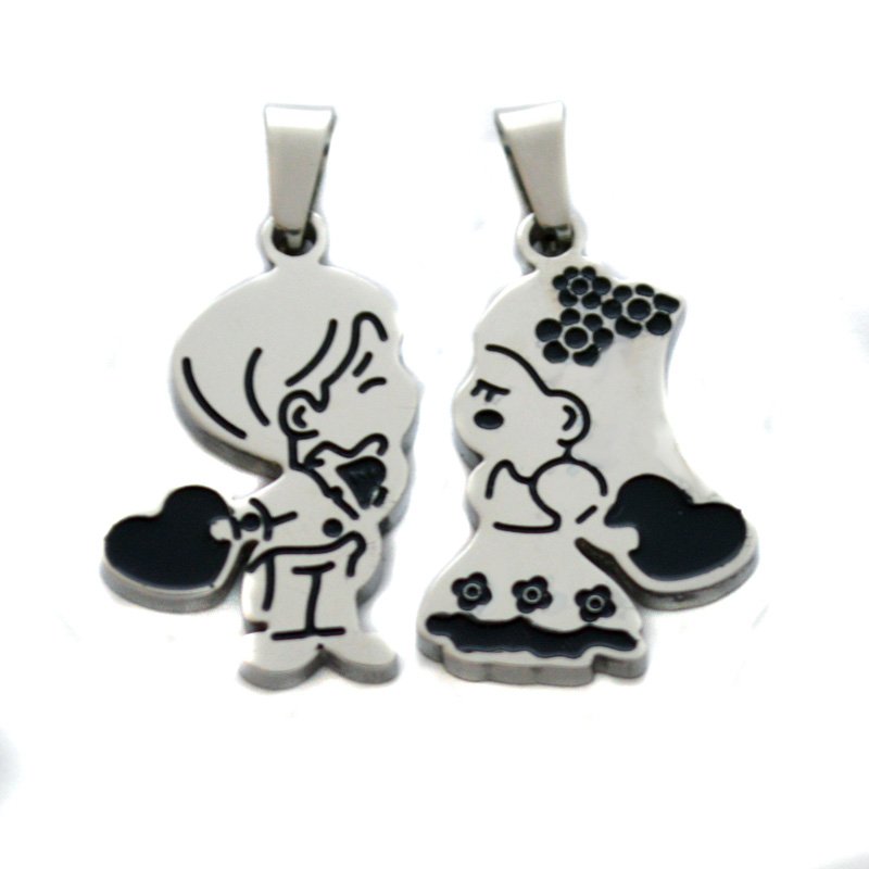 Boy Girl Pendant (34x28mm)