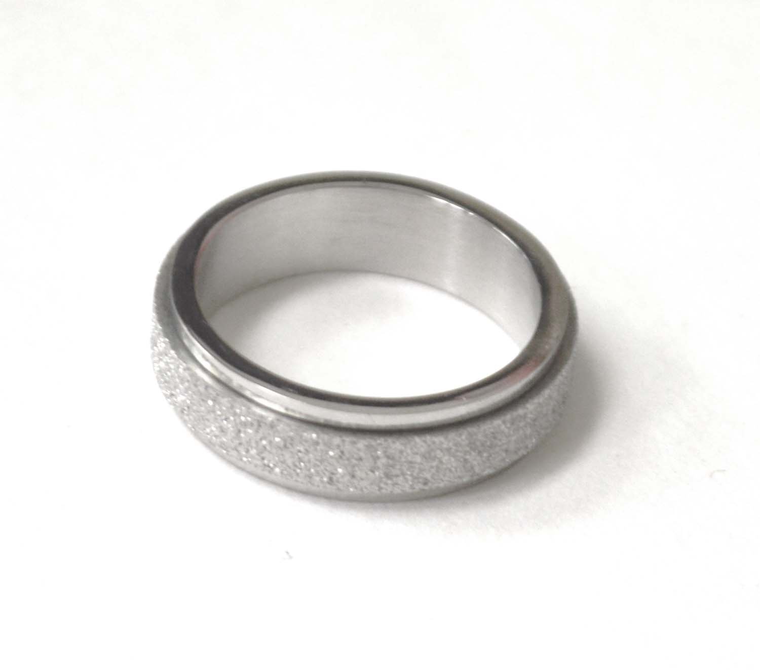 Spinner Glitter Stainless Steel Ring  81-1436S