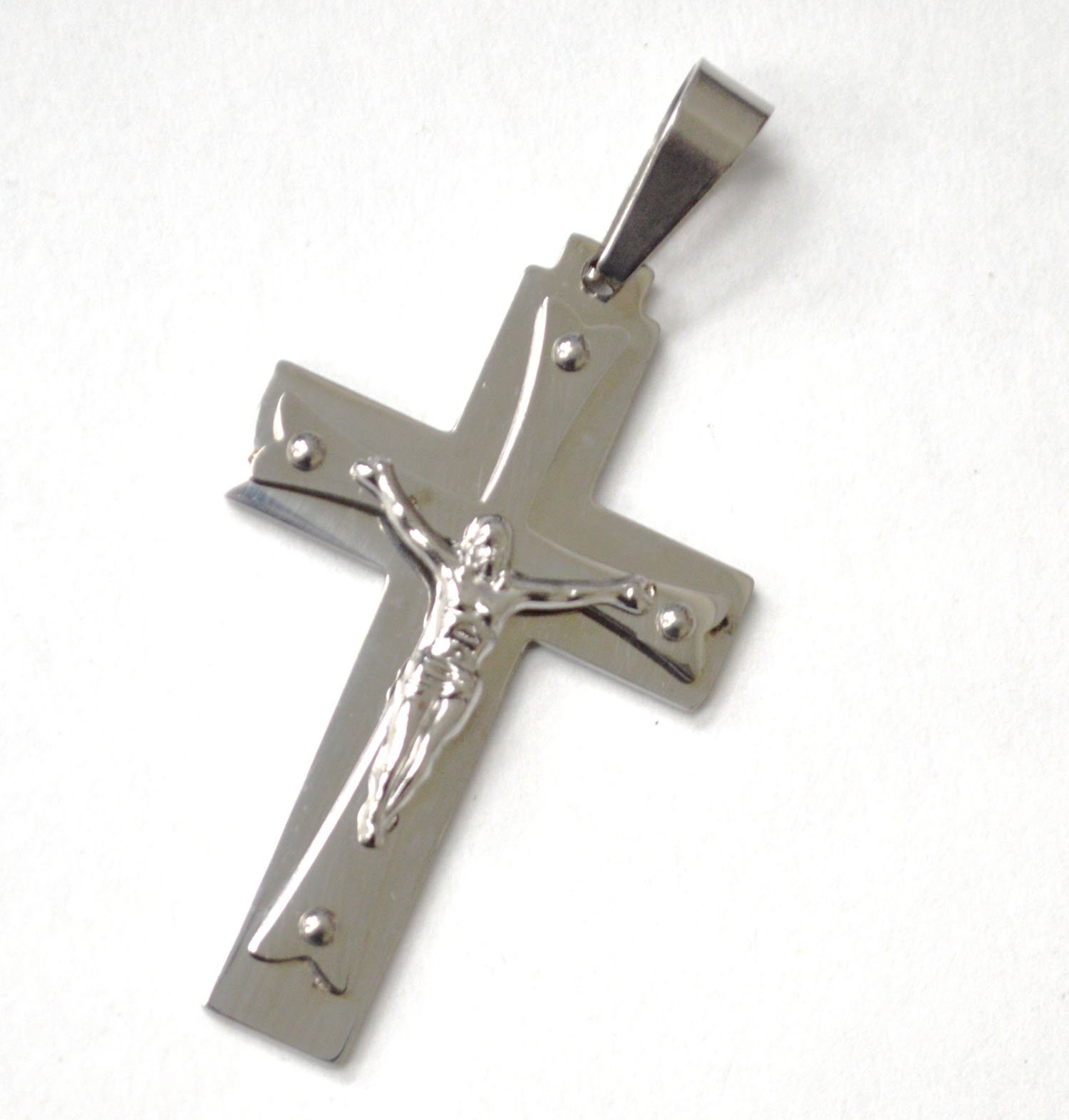 Crucifix Cross Stainless Steel Pendant 86-2859S
