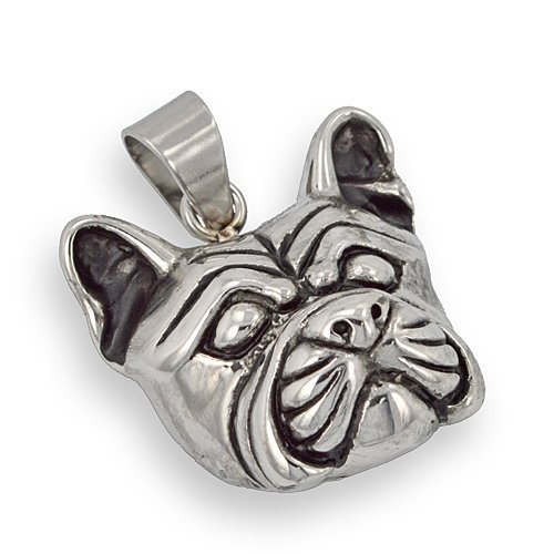Bull Dog Face Stainless Steel Pendant 86-1605