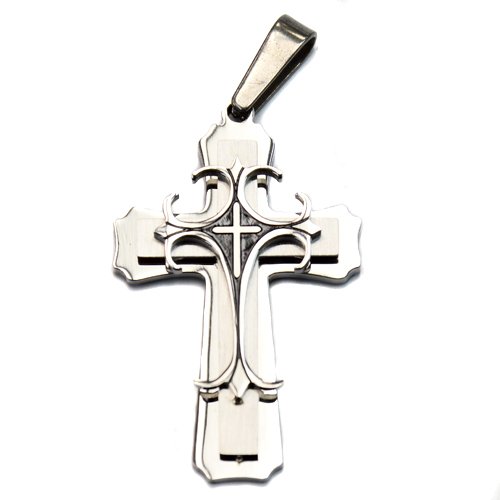 Cross Pendant Stainless Steel 86-1227
