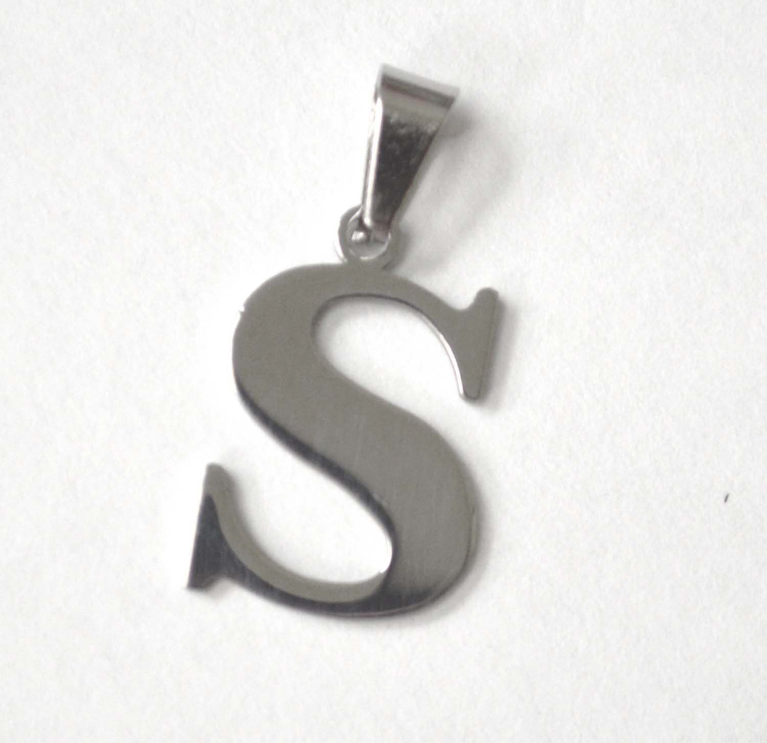 S Initial Stainless Steel Pendant 86-278-S
