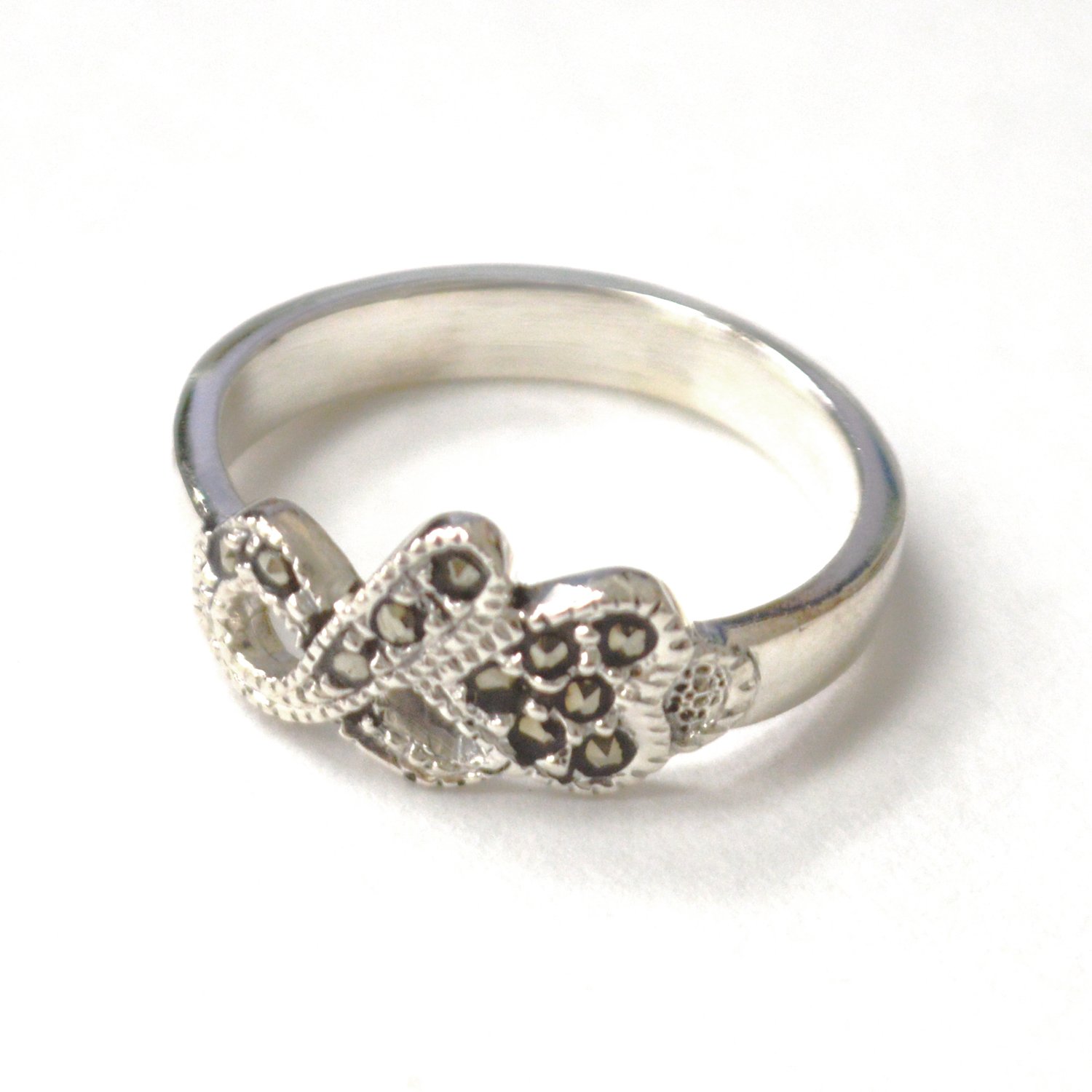 Marcasites Stone Sterling Silver Ring 51-3119