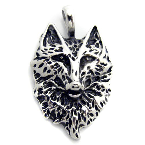 Wolf Face Pendant Stainless Steel 86-675