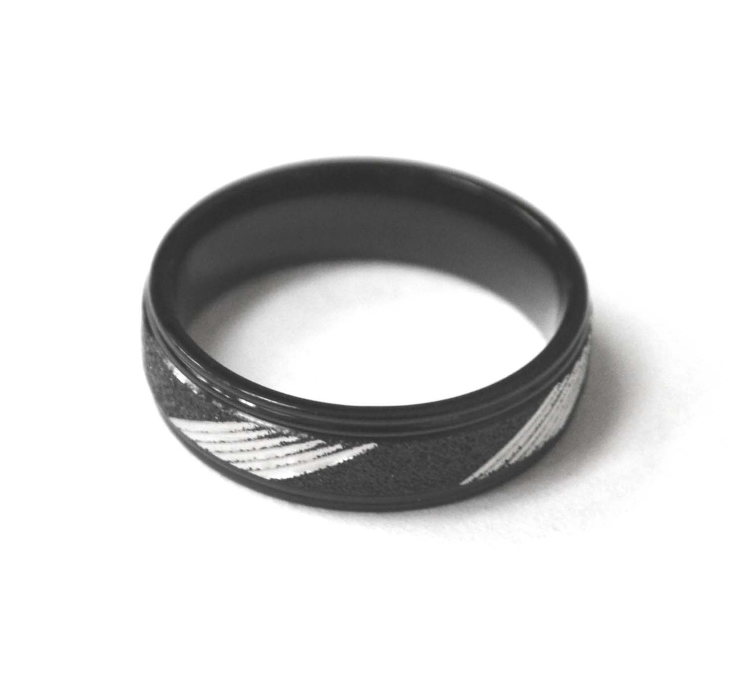 2 Tone Black Plated Ring  81-1489