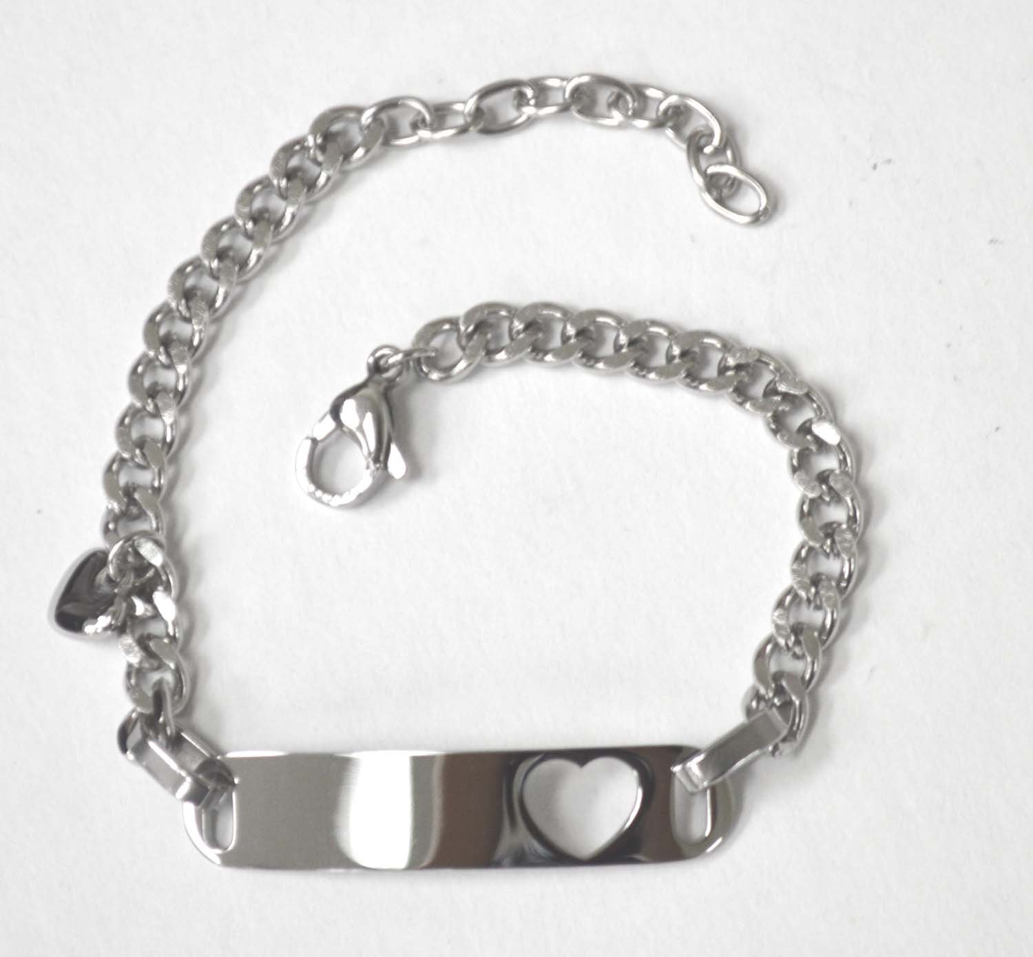 5mm Cuban Link ID Stainless Steel Bracelet 84-1854S