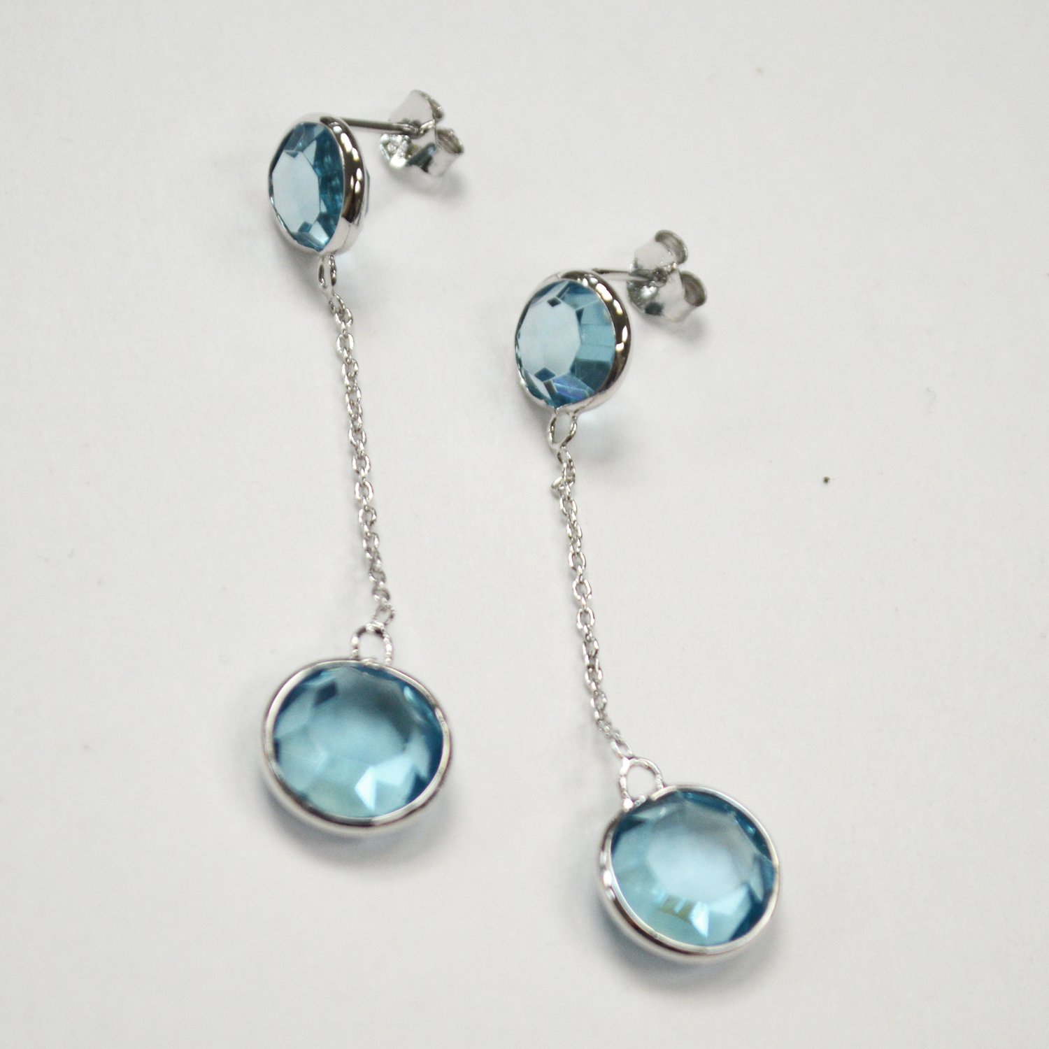 Crystal Stones Sterling Silver Earrings 53-4031-1