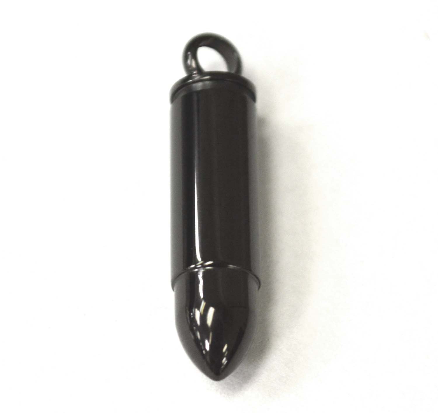 Bullet Black Plated Pendant 86-670B