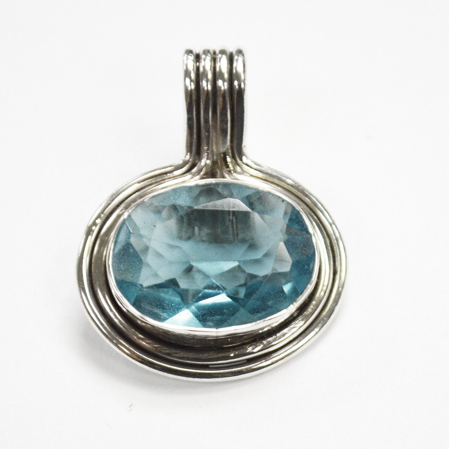 CZ Stone Pendant Sterling Silver 562004