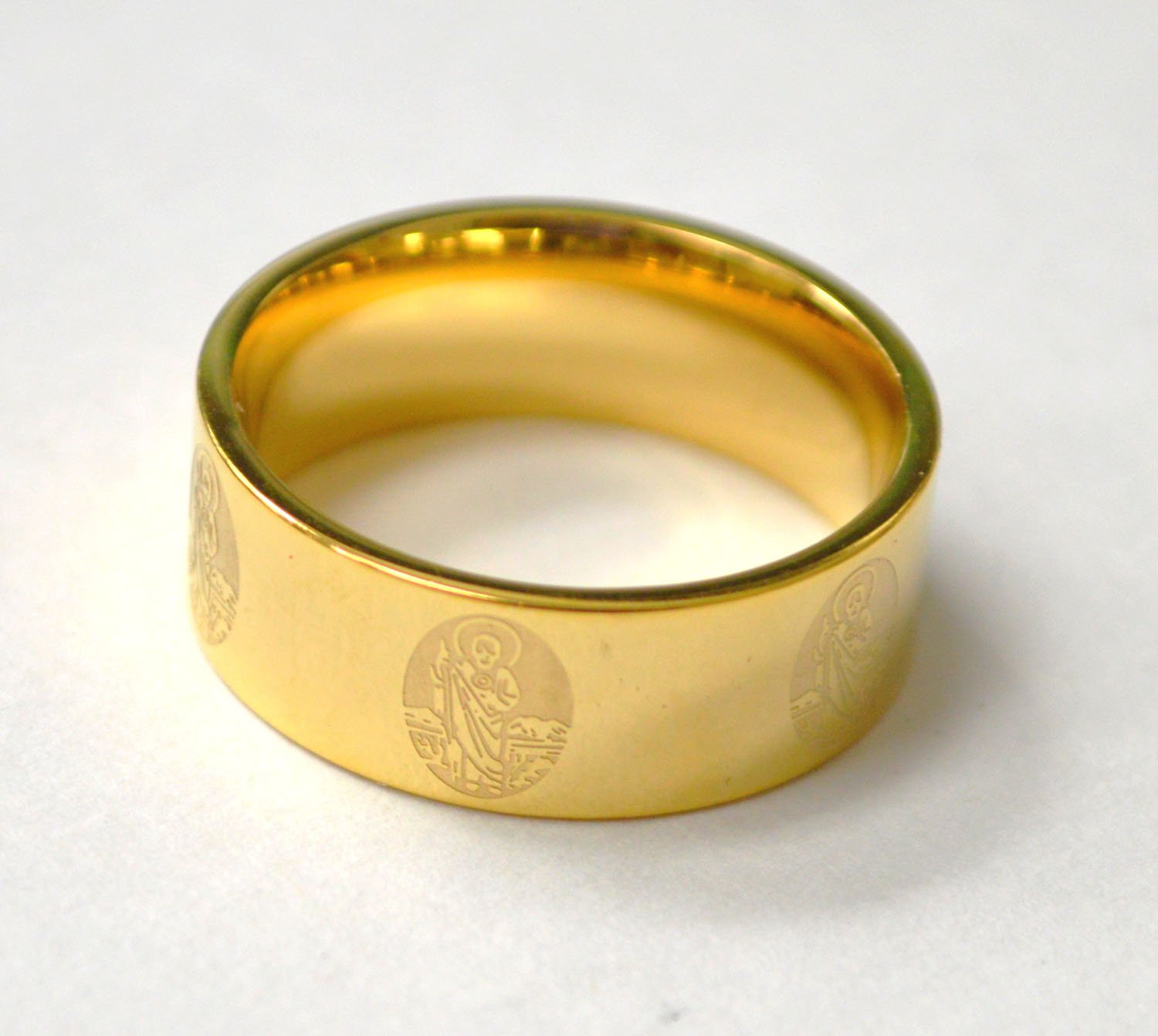 St Jude Gold IP Plated Ring 81-1594G